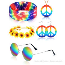 Hippie Costume Set Woman Accessories for 60s 70s